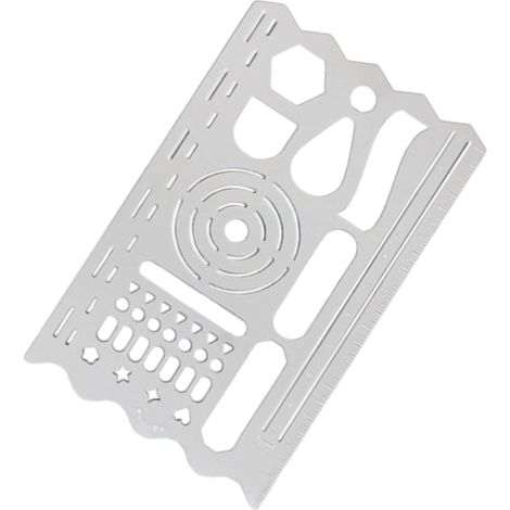 Règle géométrique avec pochoirs pour carnets Règle en acier inoxydable avec formes géométriques pour étudiants, enfants, peinture, carnets de croquis, art, école, adultes, dessin, architecture (1/5)