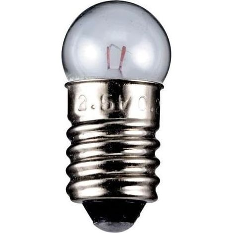 3 Ampoules E10 Sphériques 1,14W 3,8V pour Lampes de Poche et Maquettisme (1/2)