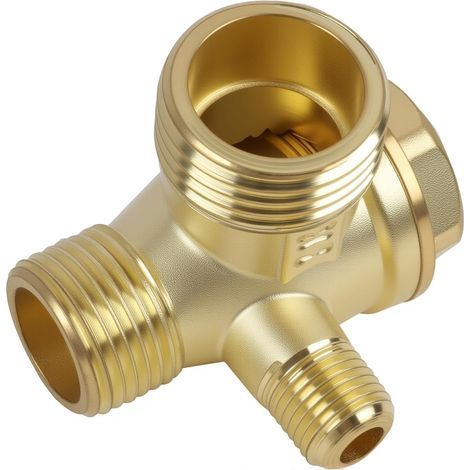 Valvola di ritegno a tre vie 20x16x10 mm in lega di zinco per compressore a pistoni (1/5)
