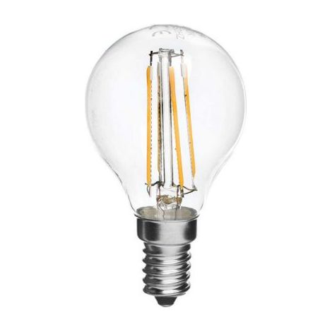 Lampadina sfera LED Filamento Vintage 4W E14 480lm LUCE NATURALE 4000K Reer