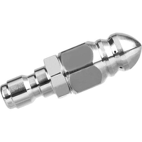 Sewer Jet Nozzle Stainless Steel   Sewer Jetter Nozzle Head 1/4Inch Quick Connector, 5000 PSI Hose Nozzle (1/5)