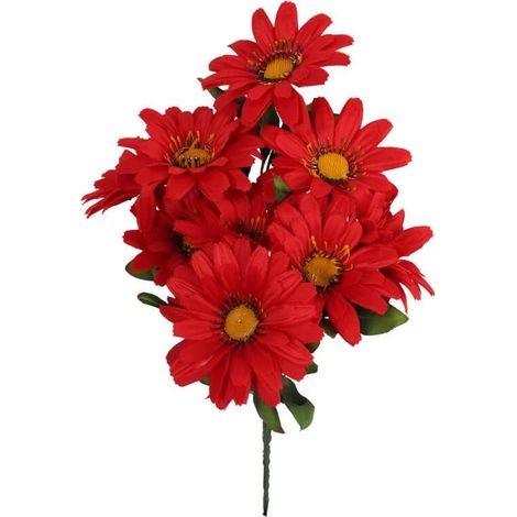 Une fleur de gerbera artificielle rouge de 48 cm (1/3)