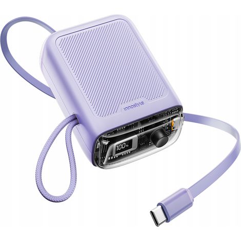 INNOSTYLE MINI POWERBANK 10000MAH 2X USB-C TIPO C 33W CABLE USB-C AMPLIABLE