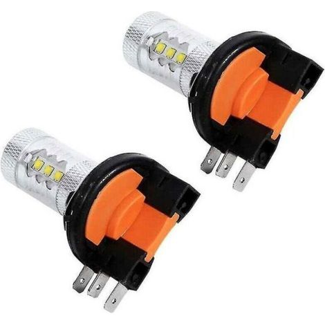 Ampoules LED voiture - - Lot de 2 ampoules - LED H15 - 80 W - Blanc pur - 16 puces LED - Flux lumineux 100 LM (1/5)