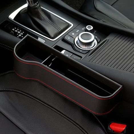(T1) Organisateur de siège auto pour portefeuille et téléphone, rangement pour fentes, accessoires auto (1/4)