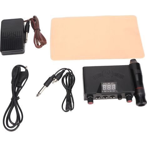 Kit machine à tatouer pro écran LCD, interface RCA, tension 90‑250V, prise UE, idéal pour liner et shader, outil électrique de tatouage. (1/5)