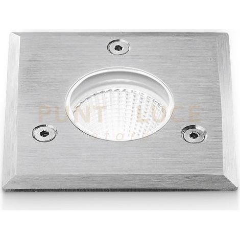 GES543- SEGNAPASSI IN ALLUMINIO E ACCIAIO AISI 306 LED 4000K 395LM 5W QUADRATO