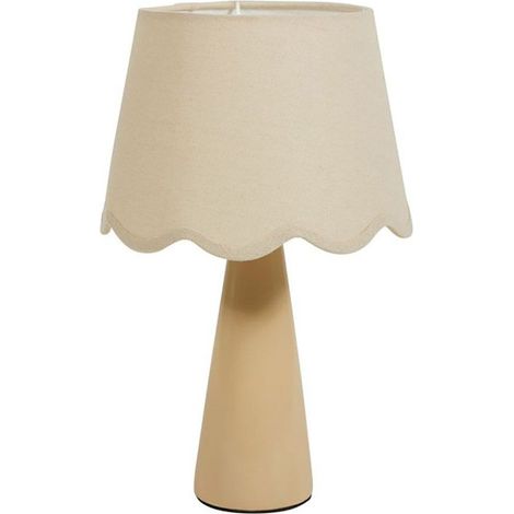 Lampe céramique lin Mathilde nude (1/5)