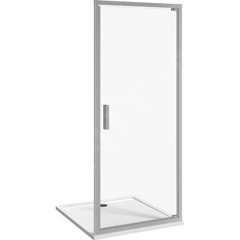 Jika Nion - Porte de douche pivotante G/D à un battant, 800 mm, Jika perla Glass, argent/verre arctique H2542N10026661 (1/3)