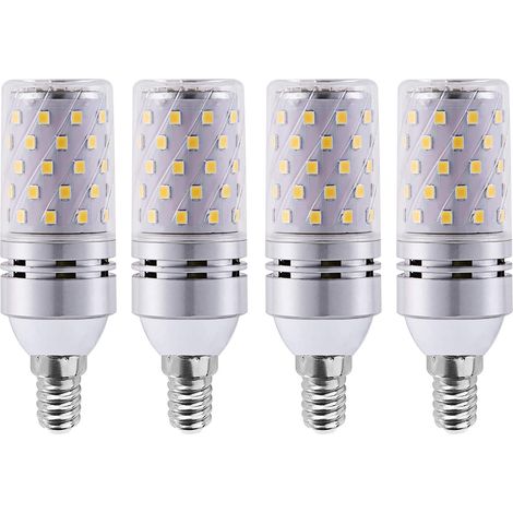 LED-Lampe, Maiskolbenform, E14-Sockel, 12 W, neutralweiß 4000 K, nicht dimmbar, 4er-Pack (1/5)