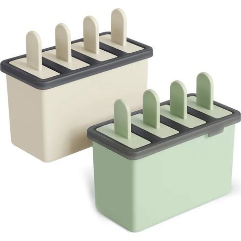2 Silikon-Eisformen mit Stielen, BPA-frei, spülmaschinenfest (1/5)