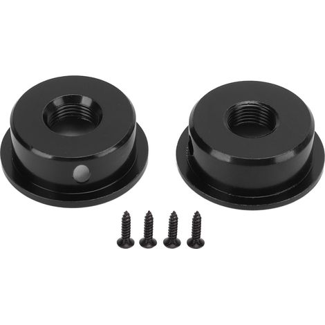 2 pièces Couvercle de prise jack guitare électrique TL, plaque ronde métallique Electrosocket avec vis de montage Noir (1/5)