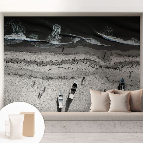 Carta Da Parati In Vlies Decorativa Per Pareti - Con Motivi Moderni - Con Colori Intensi - Per Ufficio Tranquillità sulla spiaggia 208x146 cm (1/5)