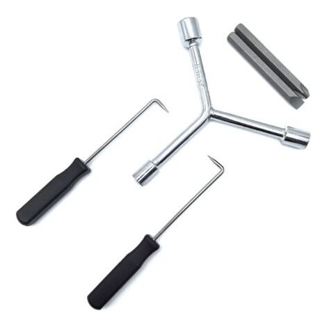 Kit de démontage pour lave-linge, 5 pièces : outils d’extension de ressorts pour tambours intérieur et extérieur, clips de ressort, clé de démontage, outils d’entretien (1/5)