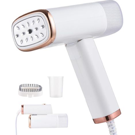 1000W 120ML Portable Folding Travel Steamer Quick Heating Hand Garment Removable Water Tank with Brush for Home, Office, Travel (1/5)