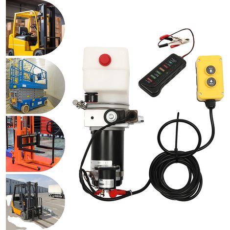 Pompe hydraulique, DC 12V, 800W, capacité du réservoir de carburant 1,5L, vitesse de rotation 2850 RPM, pression nominale 18 MPa (1/5)