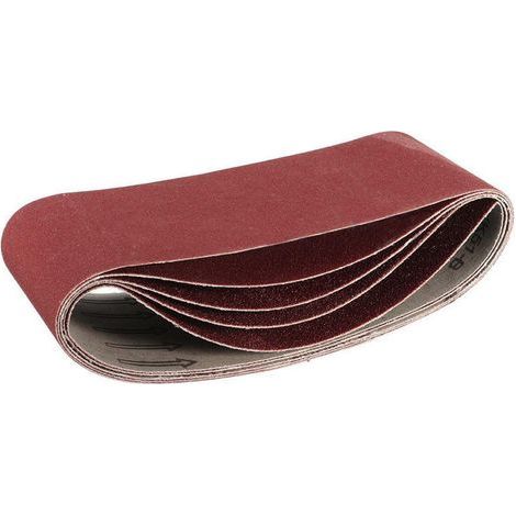 Lot de 5 bandes abrasives de 100 mm x 915 mm,Grain 240 En oxyde d'aluminium - Pour le travail du bois, le polissage du métal, l'aiguiseur de couteaux (1/5)