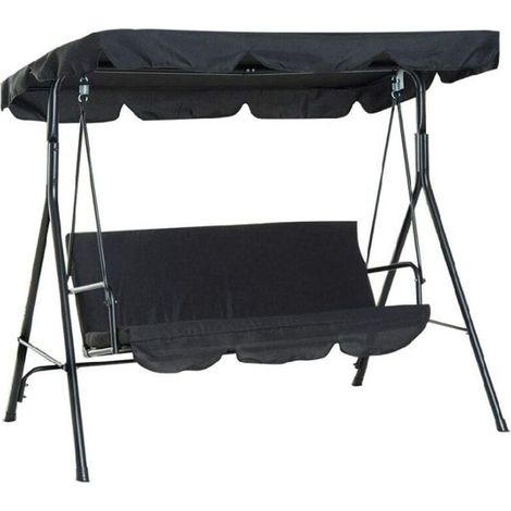 Toit de rechange pour balancelle de jardin 3 places – Tissu Oxford multicouche – Imperméable et résistant aux UV – Dimensions 195 x 125 x 15 cm