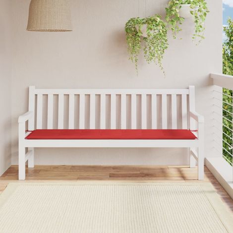 vidaXL Cuscino per Panca Rosso 180x50x3 cm in Tessuto Oxford (1/5)