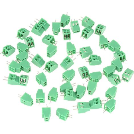 50pcs 2.54mm Bornier Connecteur de Bornier de PCB Kit de Connecteur de Bornier à Vis Universel pour Montage sur Circuit Imprimé (1/5)