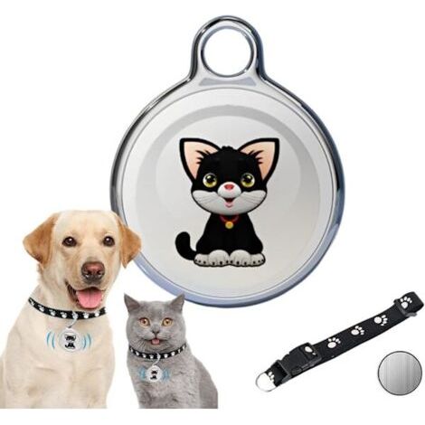 Mini traceur GPS pour chat - Collier étanche pour le suivi en temps réel des chats et des chiens (W) (1/5)