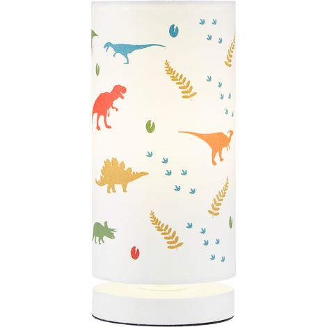 Litecraft Glow Table Lamp With Glow in The Dark Dinosaurs Shade - White (1/5)