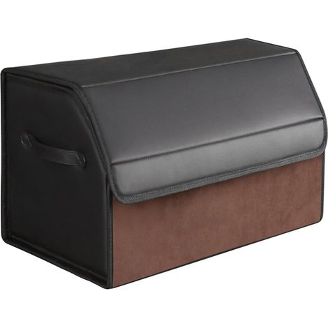 Organizer per bagagliaio in 2 pezzi - Borsa per bagagliaio con coperchio, bagagliaio impermeabile, scatola portaoggetti per bagagliaio, divisorio rimovibile, maniglia per il trasporto, materiale in pe