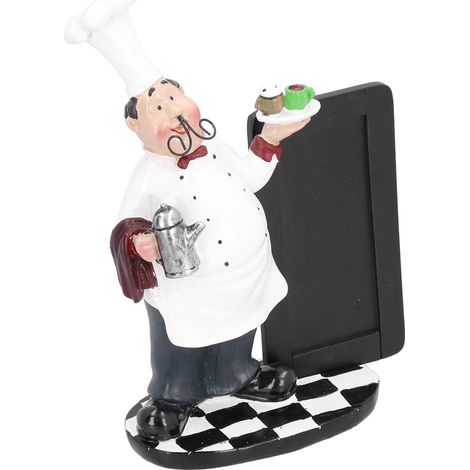 Kochfigur aus Kunstharz mit Schnurrbart, modische kleine Ornamente, Pinnwand, Lebensmittelgeschäft, Hoteldekoration (1/5)