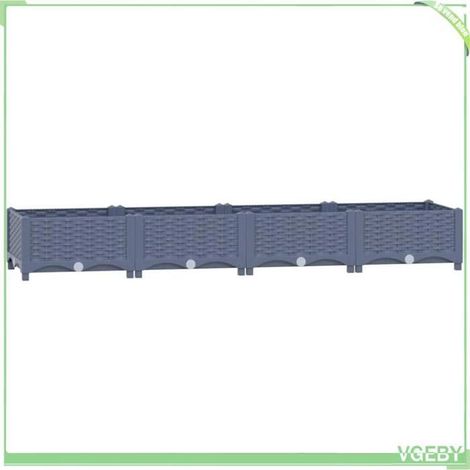 Lit surélevé - FAFEICY - 310400 - 160x40x23 cm - Polypropylène - Bleu gris (1/5)