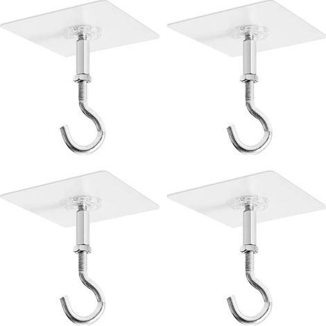 Set mit 4 extrem starken Klebe-Deckenhaken für den Außenbereich.