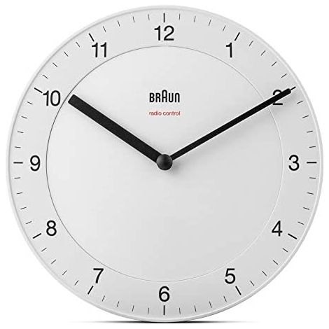 Braun BC 17 W-DCF Horloge murale blanche design classique (1/3)