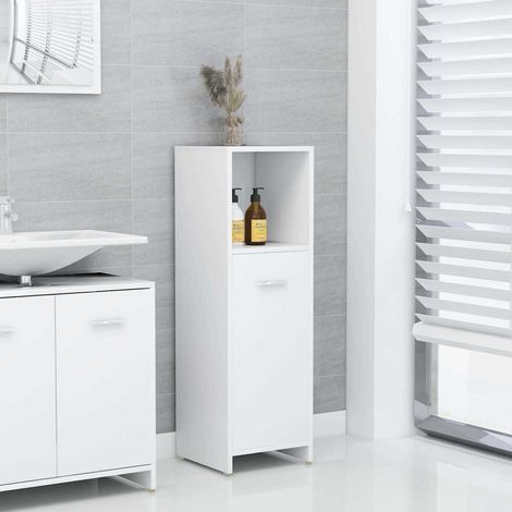 Armoire de salle de bain Blanc 30x30x95 cm Bois d'ingénierie (1/5)