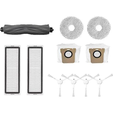 Accessoires pour Dreame Bot L10 Prime / L10s Pro / L10 Pro : brosse latérale principale, filtre HEPA et chiffon de nettoyage