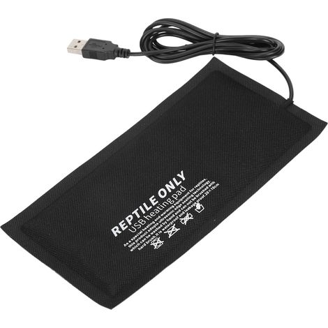 Tapis chauffant USB en fibre pour reptiles (serpents, lézards, bernard-l'hermite, tortues, petit modèle) (1/5)
