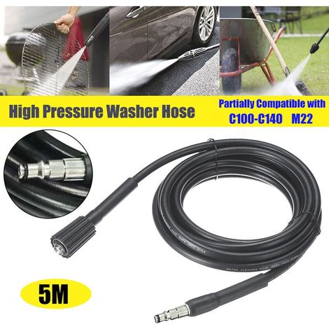 Nettoyeur Haute Pression Tuyau M22 18Mpa 5M Jardin Noir Laveuse Tuyau Pulverisateur Tuyau Pour Nilfisk C100 C110 C120 C130 C140 (1/4)