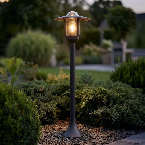 LED Außenstehleuchte Standleuchte Gartenlampe IP44 Schwarz Aluminium H 97,5 cm (1/5)