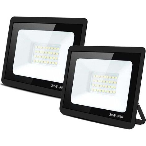 Lot de 2 Projecteurs LED Blanc Froid 30W Extrieur, Projecteur LED tanche IP66 pour Jardin Projecteur Extrieur LED (1/4)