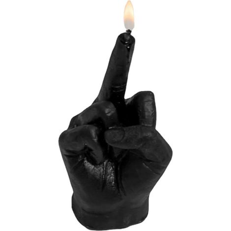 Candela profumata con un divertente disegno a forma di dito medio, cera di soia, decorazione per ufficio, arredamento per la casa, regalo di compleanno, candela per aromaterapia, nera (1/3)