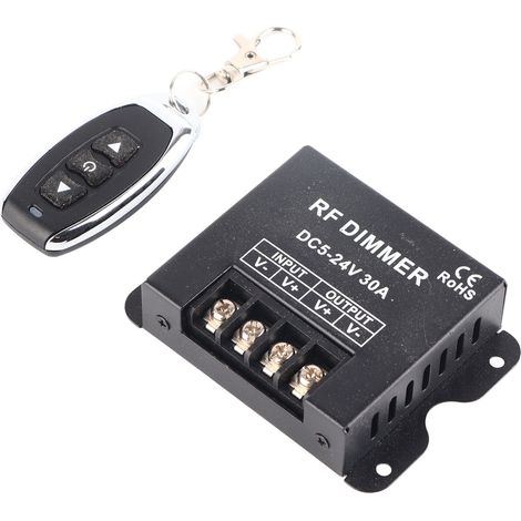 Gradateur RF sans fil, variateur de luminosité pour équipement électrique 5-24V 30A avec télécommande (1/5)