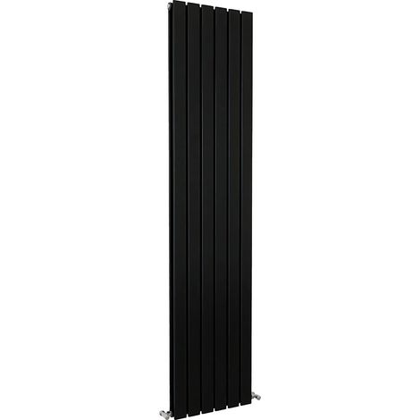 SKY Bathroom Flat Panel Radiator Vertical 1800x408mm Double Black (1/5)
