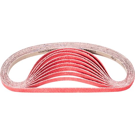 PFERD TOOLS Keramikkorn Schleifband BA 12x610mm CO-COOL40 für Edelstahl-Schliff mit Bandschleifer (100) 100 Stk (1/4)
