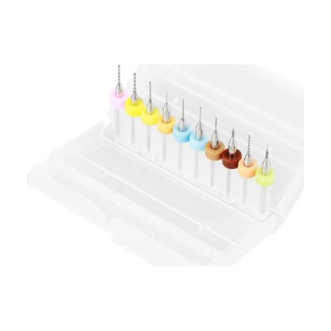 QORVA- Micro forets, 10 pièces stables 0,1-1,0 mm pour la maison de circuits imprimés