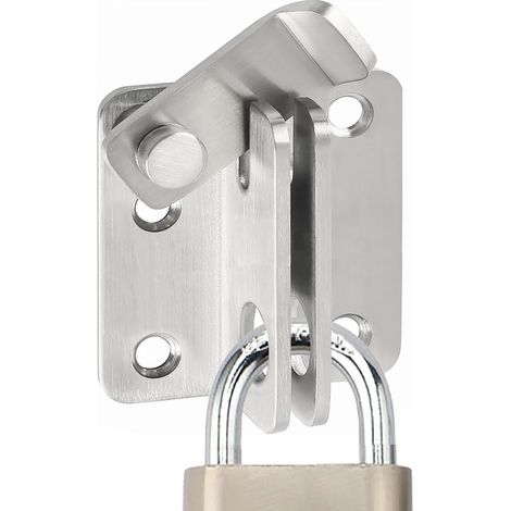 Verrou Porte Acier Inoxydable Loquet Coulissante Serrure Volet Loquet Porte à Bascule Boulon Verrou Portail pour Fenêtre, Placard et Jardin, Ouverture gauche Argenté S (1/5)