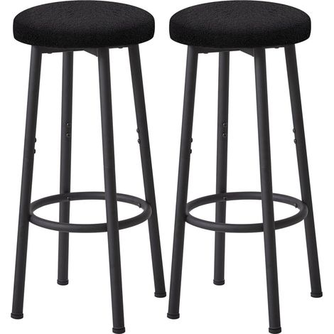 Barhocker 2er Set, 67 cm, Schwarz, Metall Gestell, ohne Lehne (1/5)