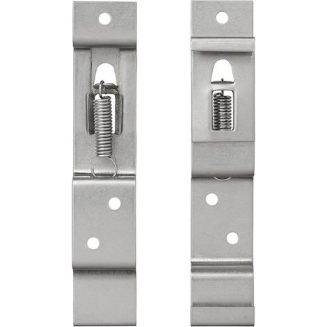 Lot de 2 supports de plaque d'immatriculation - Acier inoxydable - Clips de fixation pour plaque automobile - Support de plaque robuste et résistant (1/5)