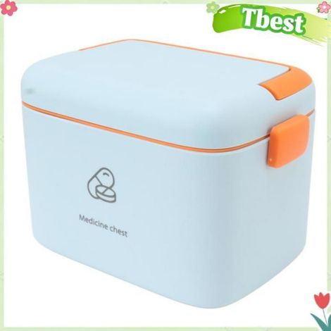 Tbest Bote de rangement de médicaments en plastique avec plateau amovible Grande bote de rangement de meuble bac Tapez B Type A (1/5)