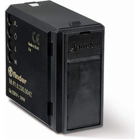 Finder Rilevatore di Movimento ad Incasso Tipo 18.91. Adattabile a qualsiasi ambiente con range di rilevamento 110°. Programmazione standard. Versione colore Nero
