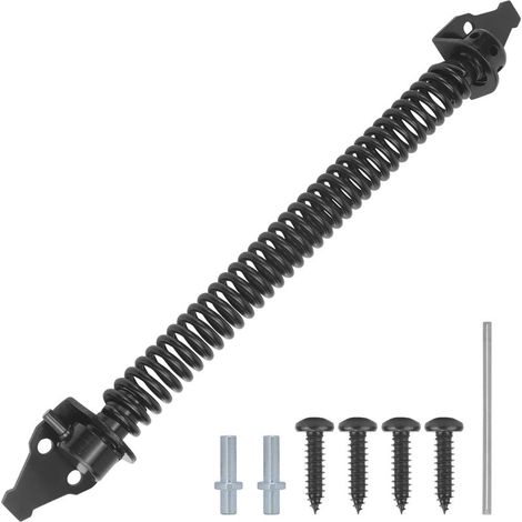 Ferme Porte Automatique de 36cm, Ressort de Traction Réglable en Acier Carbone pour Portails de Jardin, Clôtures, Portes de Maison (1/5)