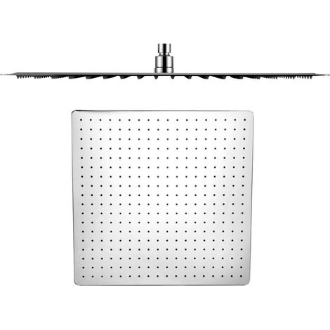 Sapho Slim - Rociador de ducha Slim, 50x50 cm, acero inoxidable pulido MS565
