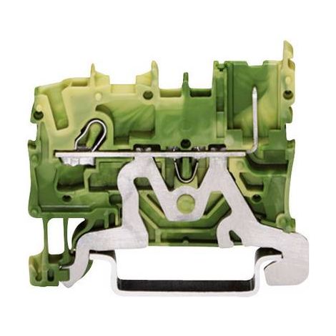 Borne de base WAGO 2022-1207 5.20 mm ressort de traction Affectation: terre vert, jaune 1 pc(s) (1/2)
